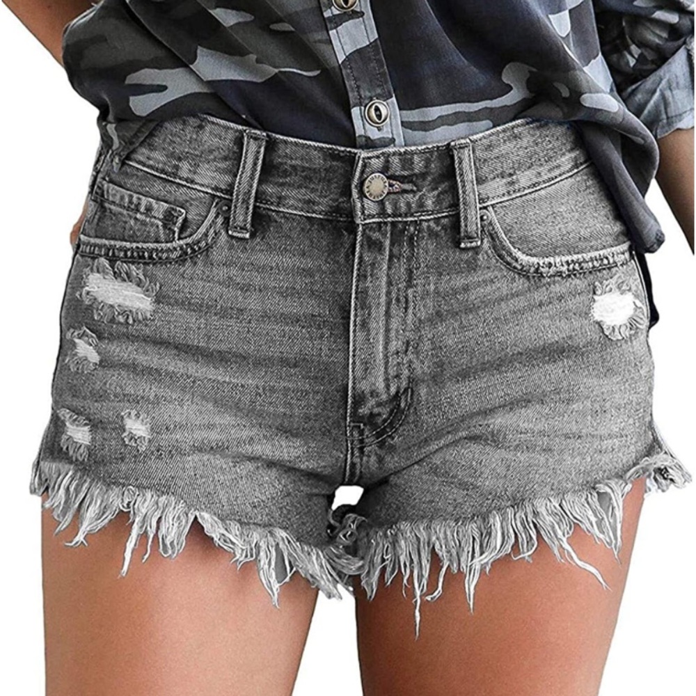 Distressed Jean Shorts (XL)